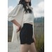 Front Label High Waist Shorts